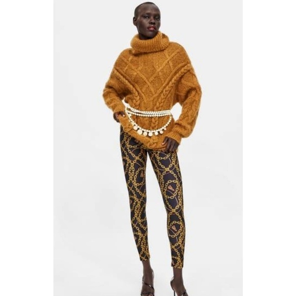 Zara Pants - Zara Leggings NWT Status Chain Print Large